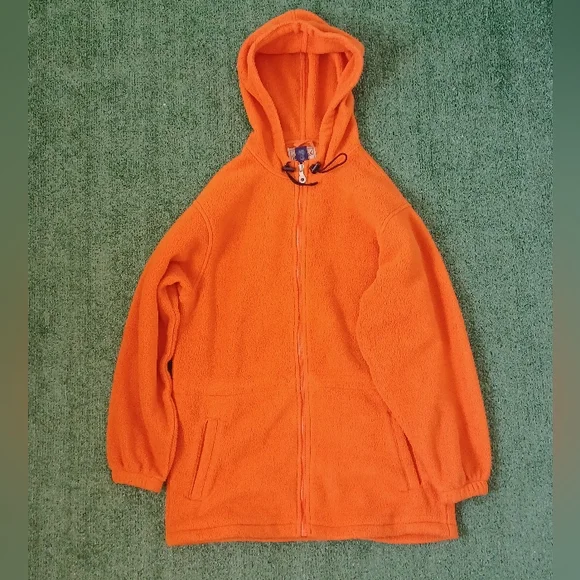 Woolrich Orange Zip Up Hoodie Size XL - Picture 1 of 3